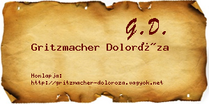 Gritzmacher Doloróza névjegykártya